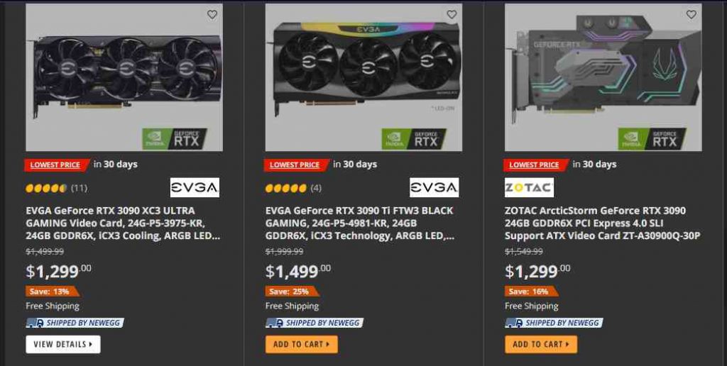 AIB graphics cards at discounted MSRP Prices